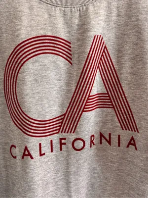 State of Mine California CA Graphic Sweatshirt Gray Red Women's Large thumbnail 3