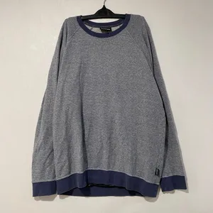 Patagonia Striped Crewneck Sweatshirt L Blue Gray Raglan Outdoor Casual thumbnail 3