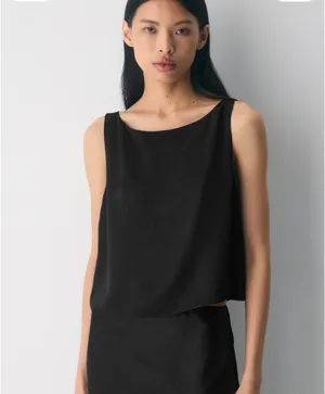 Aritzia Satin Top Black thumbnail 2