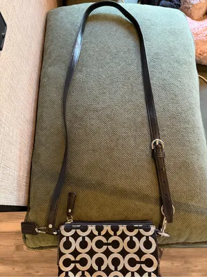 Coach Legacy Signature Jacquard Black Tan Swingpack Crossbody Y2K Gold thumbnail 13
