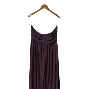 Lulus Luxe Favorite Dark Purple Strapless Ruched Maxi Dress size 1X NWT thumbnail 6