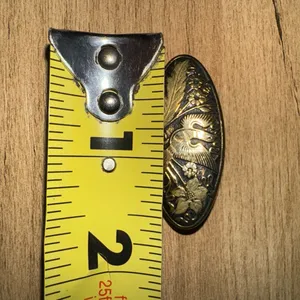 Damascene Flying Bird Leaf Vines Flower Oval Fashion Brooch Lapel Pin‎ thumbnail 3
