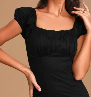 Lulus Black Short Sleeve Mini Dress thumbnail 3