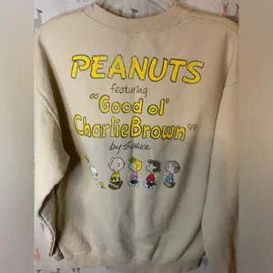 Desert Dreamer Peanuts Cotton Blend Sweatshirt Size small Cream colored thumbnail 5