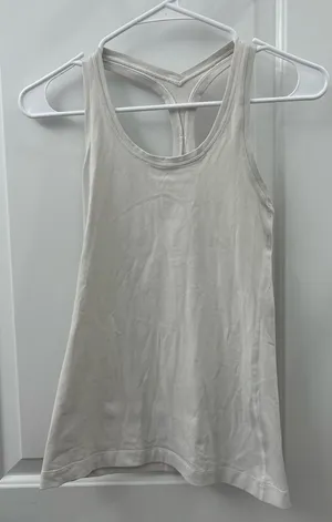 Lululemon racerback tank top white thumbnail 1