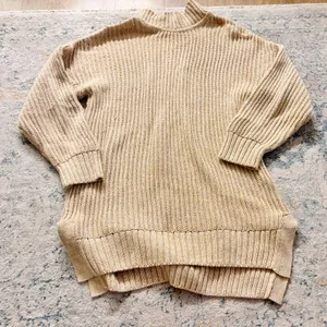 Able Rose Relaxed Tunic Turtleneck Sweater Tan Size XS thumbnail 4