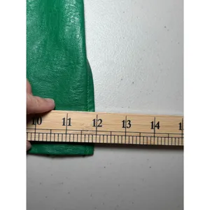 Princess Polly Green Faux Leather Wide Leg Pants 8 Slit Hem‎ Trousers thumbnail 9