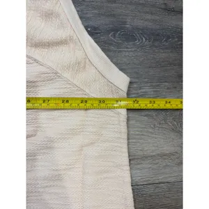 Universal Threads Women's Textured Cap Sleeve Sweatshirt, Off White, 4x thumbnail 6