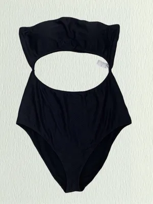 Aerie One Piece Full Coverage Swimsuit | Black Textured | XXL Long / Tall NWT thumbnail 5