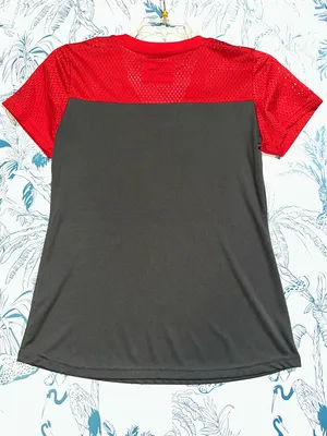 NFL Tampa Bay Buccaneers Lace-Up Football Tee - Red & Dark Gray thumbnail 2