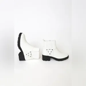 Lulus Rachael White Ankle Boots Size‎ 7 thumbnail 3