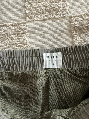 Wilo the Label‎ women's parachute jogger pants in an olive green color small thumbnail 6