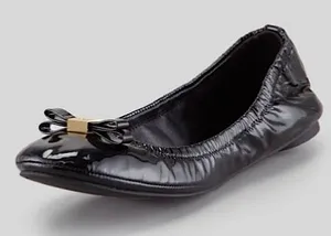 Tory Burch Eddie Bow Patent Leather Ballerina Flats thumbnail 1