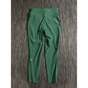Lululemon Base Pace High Rise Ribbed Tight Nulux 25" Everglade Green Size 10 thumbnail 2