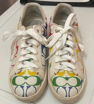 Coach Clip Low Top Sneaker In Rainbow Signature Canvas 6.5 thumbnail 1