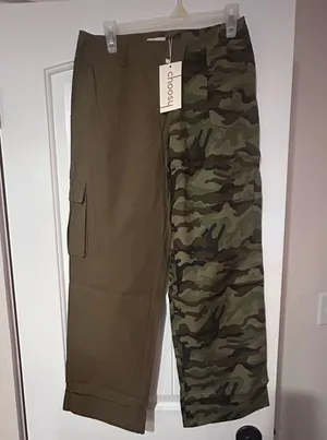 Choosy Trousers in Olive and Camo thumbnail 1