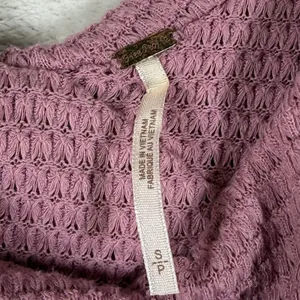 Free People Dusty Rose Waffle Knit Criss Cross Thermal Top Small OB1185373 thumbnail 2