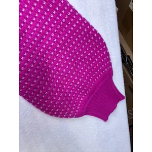 Summersalt Sweater Womens Small‎ Pink Wool Cashmere Balloon Sleeve Crew FLAW thumbnail 8