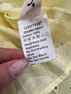 Commense Cotton Yellow Eyelet Midi Dress Scalloped V-Neck Sleeveless NWT Large thumbnail 7