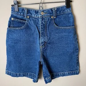 Vintage Lawman Jeans Denim Mom Shorts Womens Juniors 5 90s Western Cowgirl Jorts thumbnail 1
