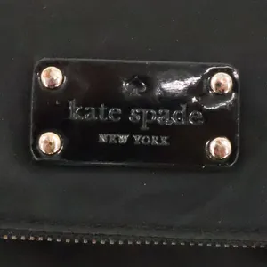 Kate Spade Nylon Satchel Bag Womens Black Crossbody Fold Over Minimalist Travel thumbnail 9