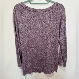 Athleta Luxe Pose Top S Tunic Long‎ Sleeve Soft Stretch Purple Wine Heathered thumbnail 5