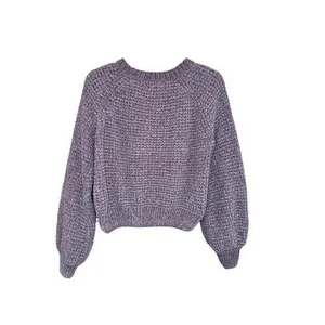 Altar'd State Colette Chenille Crewneck Sweater Light Purple Mauve XS Soft Girl thumbnail 3