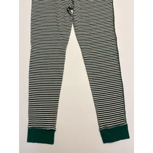 Victoria's Secret Pajama Set Women L Green Striped Thermal Lounge Sleepwear Set thumbnail 12