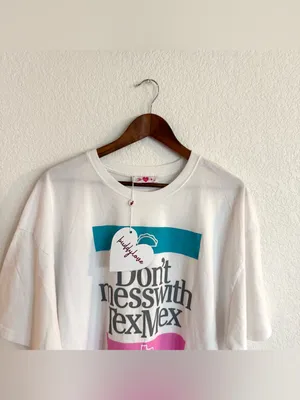 NWT Buddy Love Womens T Tee Shirt White Texas TexMex Size Large thumbnail 4