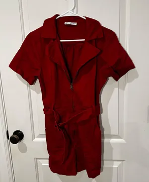 Kendall Lane Denim Romper thumbnail 1