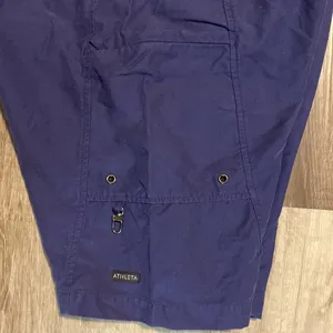 ATHLETA womens navy blue shorts size L thumbnail 7