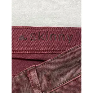 7 For All Mankind High-Waist Ankle Skinny Coated‎ in Merlot Women's Jeans sz 28 thumbnail 8