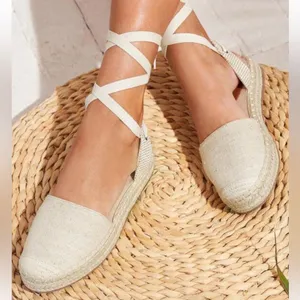 ASOS NWOT Women’s Lace up tan Espadrilles size 6 thumbnail 1