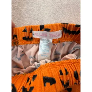 Pillow Talk Halloween Pajama Shorts Womens Medium Orange Jack-O-Lantern Pumpkin thumbnail 4