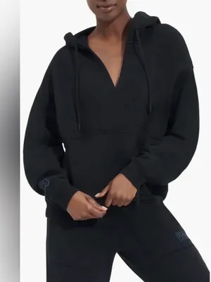 UGG Adryann Hoodie M 24” p2p Black $128 Retail NWOT thumbnail 6