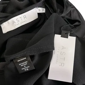 ASTR THE LABEL Kendra Cold Shoulder Satin Maxi Dress, Black, Medium thumbnail 13