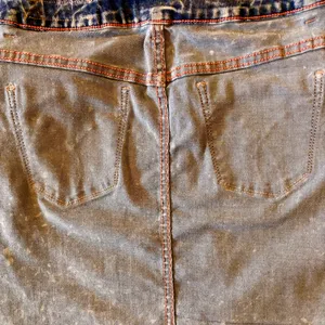 Y2K, 90’s, Blue Wave, Calvin Klein Distressed Acid Wash Pencil Skirt Mini thumbnail 5
