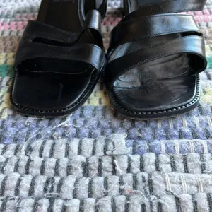 Amalfi • black Strappy heels women’s size 7 AAAA Italy thumbnail 4