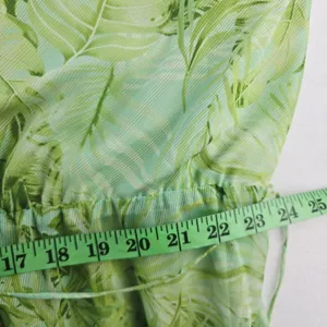 Alex Marie NWT Maxi Dress Green Palm Leaf Print Long Sleeve Faux Wrap Size‎ 24 thumbnail 9