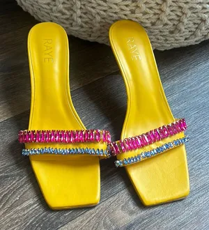 Raye Lavan Mule in Mustard thumbnail 1
