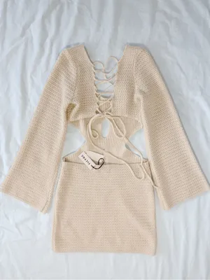 NWT • Crochet Cutout Mini Dress thumbnail 7