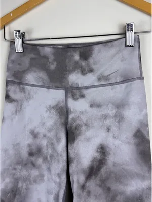 Nike Icon Clash Dri-FIT Grey Cloud Tie Dye High Rise Biker Shorts XS thumbnail 5