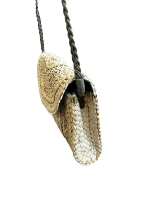 Raffia Straw Woven Crossbody Envelope Clutch Bag Beach Vacation Boho thumbnail 6