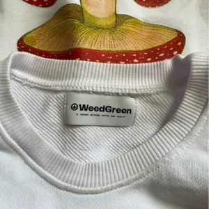 WeedGreen Amanita Muscaria Mushroom Printed Graphic Sweater Size Large thumbnail 3