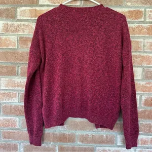 Abercrombie Fitch Open Front Knit Cardigan Women’s Small Berry Pink Long Sleeve thumbnail 7