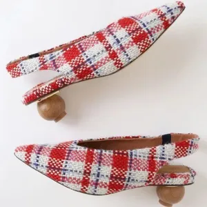Jaggar Sheric Check Pump Red Size 5 thumbnail 6