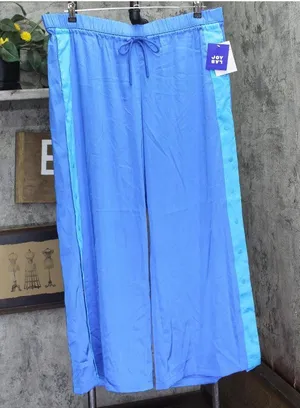 Joylab Womens Low-Rise Satin Tear Away Track Pants 94628908 Vibrant Blue XXL thumbnail 1