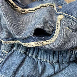 Free People Chloe Baby Barrel Jeans Womens Size Small Distressed Ripped Blue thumbnail 8