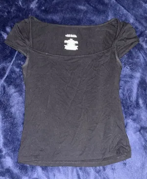 Wild Fable Top Black Tank cute sleeves thumbnail 1