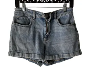 PacSun Mom Shorts Women’s Size‎ 27 Light Wash High Rise Denim 100% Cotton thumbnail 1